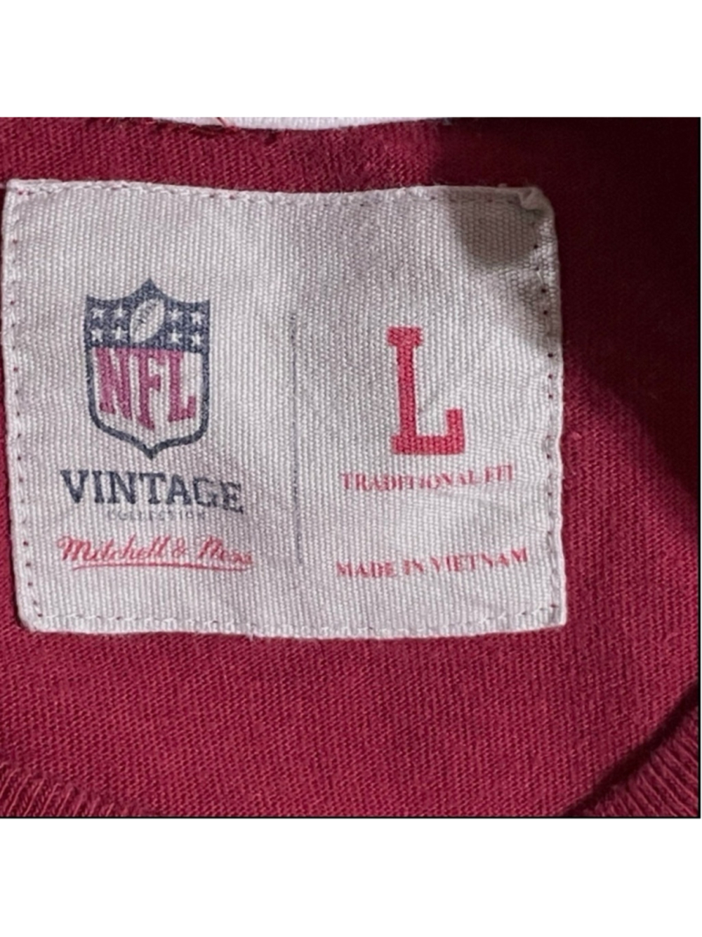 Mitchell & Ness Mens Large Washington Redskins T Shirt Vintage Collection HTF - Picture 6 of 13